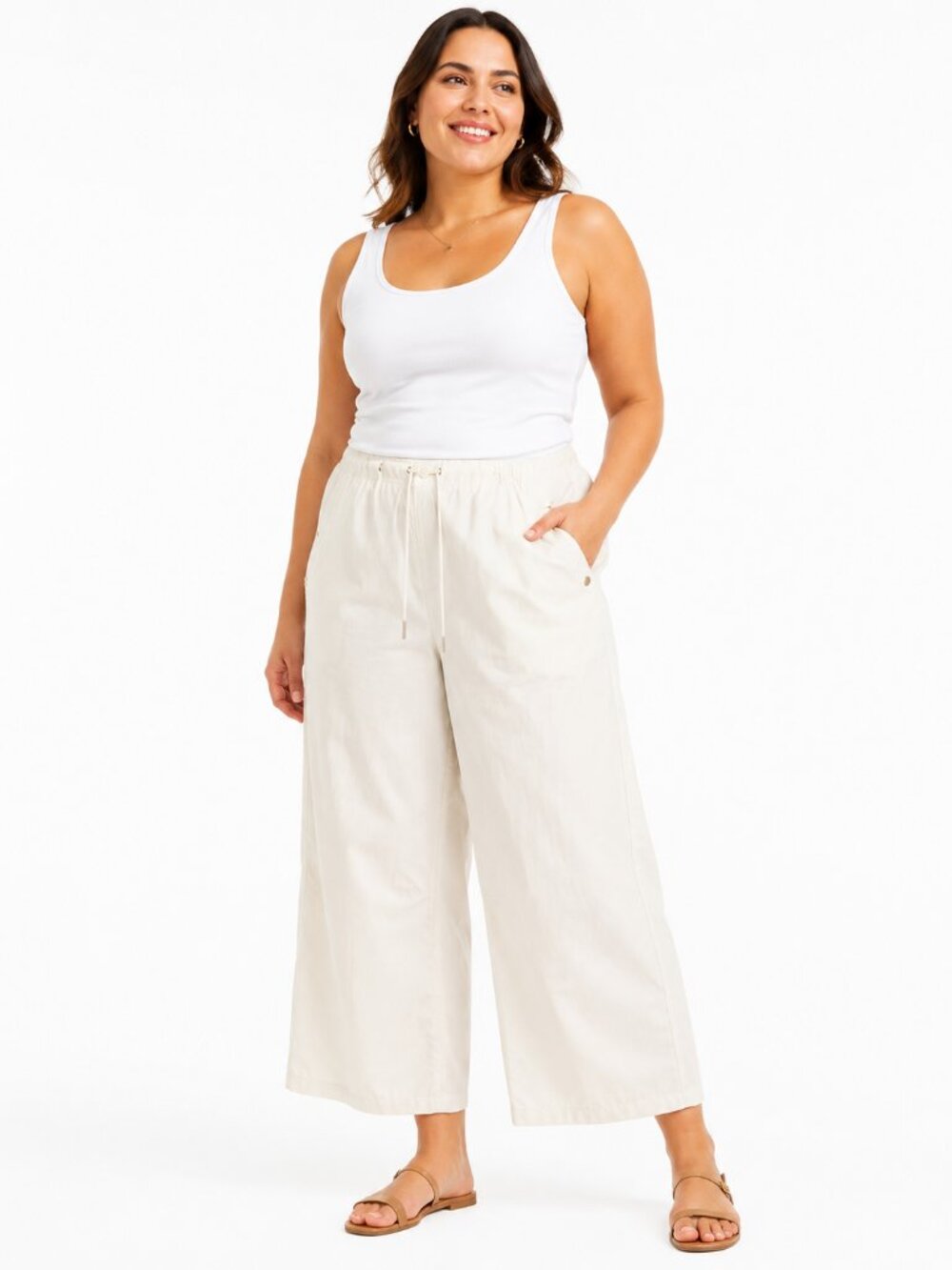 Shoe Dazzle White Jogger Pants NWT | XXL | Drawstring Waist & Elastic Cuff